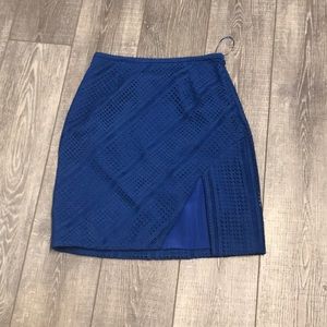 Anthropologie blue lace skirt